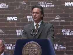 Rock and Roll Hall of Fame Makes A Special Announcement Stock Footage