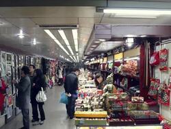MS Tourism souvenir market/xian,shaanxi,China Stock Footage