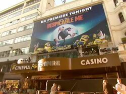 ATMOSPHERE: Exterior Empire Cinema at the Despicable Me European Premiere at London England. (Footage by WireImage Video/GettyImages) Stock Footage