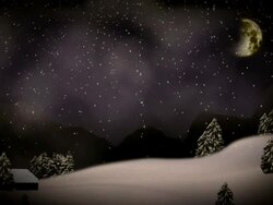 Winter Wonderland at night Stock Footage