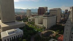 Aerial Utah Salt Lake City Stock Footage