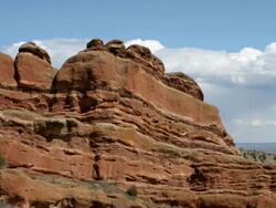 HD video tIme lapse Red Rocks cloudscape Colorado Stock Footage