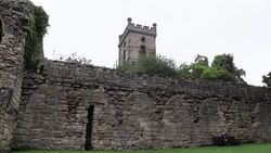 GVs (general views) 13th century abbey in Scotland. Stock Footage