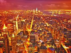 Night New York Stock Footage