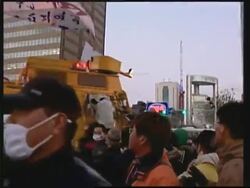 Clashes with police at huge labour rally News Clip