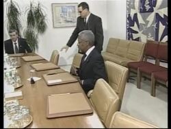 WRAP Israeli Defence Minister meets Annan, updates with comments News Clip