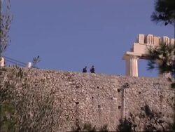 Security at Acropolis and stadium before flame is handed over to Chinese News Clip