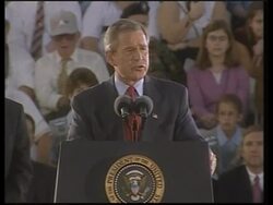 Bush soundbites on campaign trial News Clip