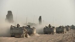 CLEAN : Israel builds up forces close to the Gaza border News Clip