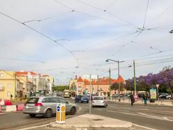 Time lapse:Traffic in Lisbon, Portugal. Stock Footage
