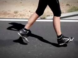 Running in mountains Stock Footage