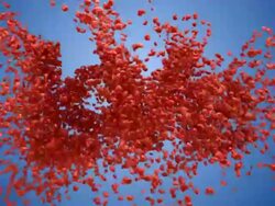 Love from Heart  in blue (Concept) Stock Footage