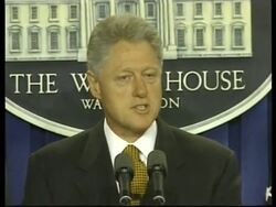 USA: BILL CLINTON'S WARNING TO YUGOSLAVIA News Clip