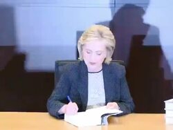 Hillary Rodham Clinton at the Hillary Rodham Clinton Book Signing Stock Footage
