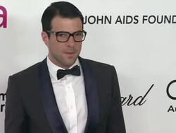 Zachary Quinto at Elton John Aids Foundation Celebrates 20th Annual Academy Awards Viewing Party on 2/26/12 in Hollywood, CA. (Footage by WireImage Video/Getty Images Entertainment Video) Stock Footage