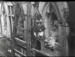 WWI  - saving art Stock Footage
