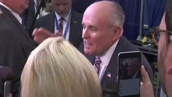 US Election 2016 - Presidential TV Debate - Rudy Giuliani speaks to media after Debate News Clip