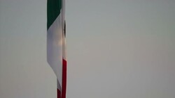 Mexican flag on US Mexican border News Clip