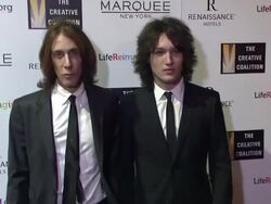 Luke Tricomi & Edward Tricomi at The Creative Coalition's Spotlight Awards Dinner Gala Stock Footage