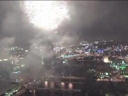 4th Of July Fireworks In Downtown Grand Rapids Stock Footage