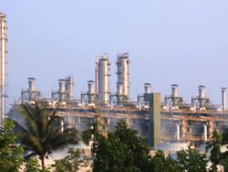 Oil Refinery Plant Working Stock Footage