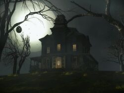 Spooky house. Stock Footage