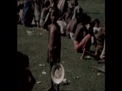 SYND 8 11 74 BANGLADESH REFUGEE SCENES News Clip