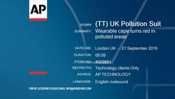 Wearable cape turns red in polluted areas News Clip