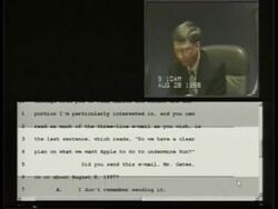 USA: MICROSOFT ANTI TRUST TRIAL: BILL GATES TESTIMONY News Clip