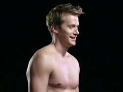 Man with Australian flag painted on back, clapping Stock Footage