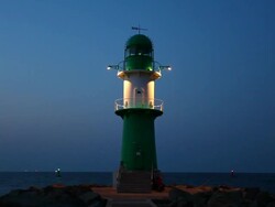 Lighthouse in sunset Stock Footage