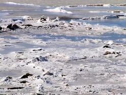 WS PAN Dry salt lake of  Barren environment /  ARIZONA,United States Stock Footage