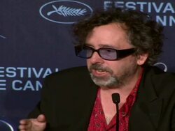 INTERVIEW: Tim Burton on how being on the jury is like being on a journey of discovery at the Jury Press Conference: Cannes Film Festival 2010 at Cannes. (Footage by WireImage Video/GettyImages) Stock Footage