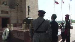 British Deputy Prime Minister Clegg vists war memorial at India gate, Sikh temple News Clip