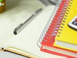 Office desk equipment for work Stock Footage