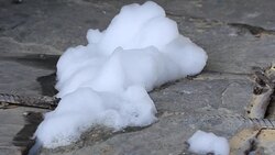 Bubble from the drain Stock Footage