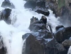 Mountain river waterfall Stock Footage