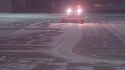 Snow Removal at the Airport Stock Footage