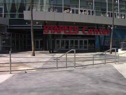 Exterior of Staples Center Stock Footage