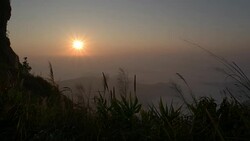 Phu Chee Fah mountain at dawn. Stock Footage