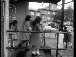 Minoru Yamasaki in his studio, shots of his buildings, working on the model of the World Trade Center, 1965 Stock Footage