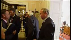 Ian Paisley Greets Irish Leaders & Prime Minister News Clip
