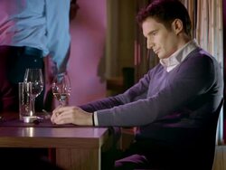 HD DOLLY: Disappointed Man Waiting For Date In Restaurant Stock Footage