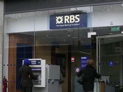General Views Of Royal Bank Of Scotland Branch Stock Footage