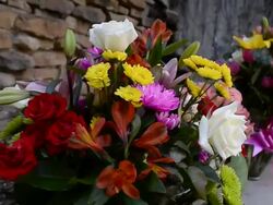 ATMOSPHERE - Mourners gather at a prayer service held at St. David's Episcopal Church following a deadly car accident Stock Footage