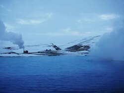 Steam from geothermal vents at HverarÃ¶nd Iceland Stock Footage