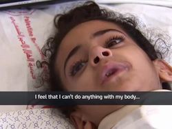 Seven year-old girl left paralysed by Gaza air strike News Clip