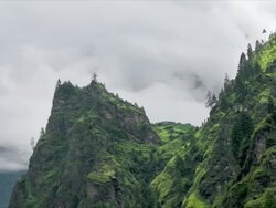T/L cloud over Dharapani Ridge, Himalayas Stock Footage