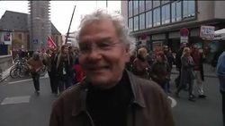 Hundreds protesting against financial institutions News Clip