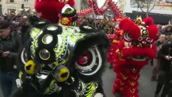 CLEAN : Paris celebrates Chinese New Year with a colorful parade News Clip
